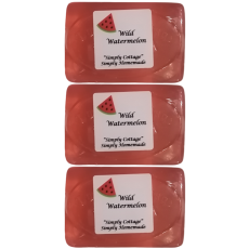 Handmade "Wild Watermelon" Fragranced Glycerine Soap Bars 3's - Gift Pack